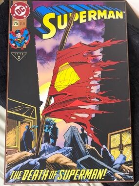 Superman Death of Superman Wall Art | DC Comics Decor | Framed Print